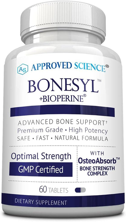 Approved Science Bonesyl - Bone Health Food Supplement with K2, Magnesium, and BioPerine - 360 Tablets