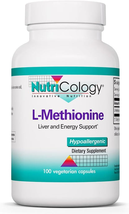 Allergy Research Group NutriCology L-Methionine – Essential Amino Acid Supplement for Liver and Energy Support