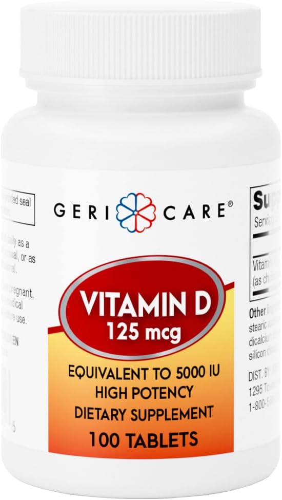 GeriCare Vitamin D 1,250 mcg (50,000 IU) High Potency – Once-A-Week Food Supplement, 12 Capsules - görsel 10