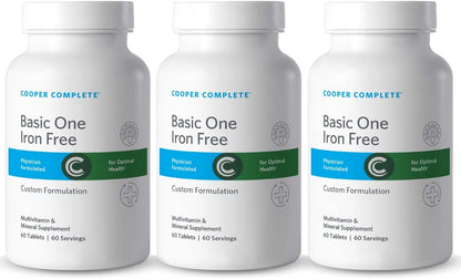 Cooper Complete Basic One Iron Free One A Day Multivitamin - 60 Tablets, Pack of 3