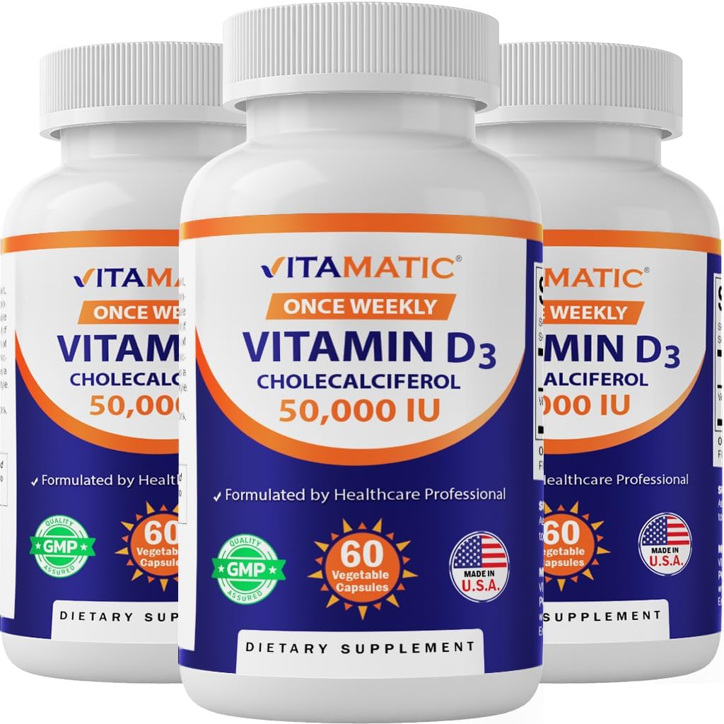 Vitamatic Vitamin D3 50,000 IU Once Weekly, 60 Veg Capsules - görsel 9