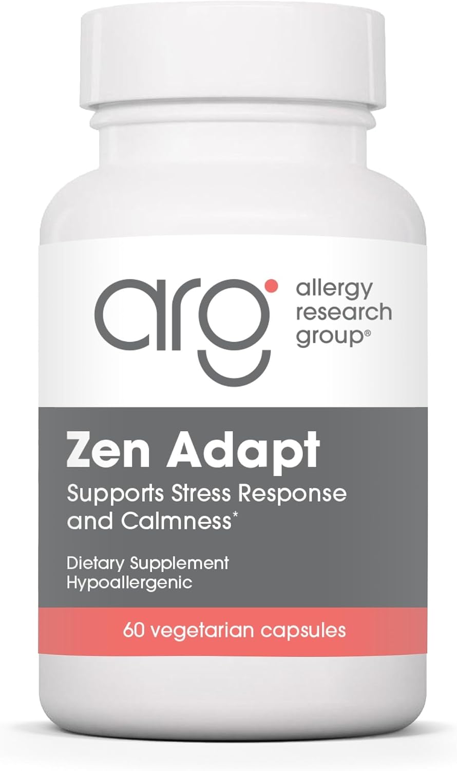 Allergy Research Group Zen Adapt – Stress Support with L-Theanine, Ashwagandha and GABA – 60 Capsules - görsel 1