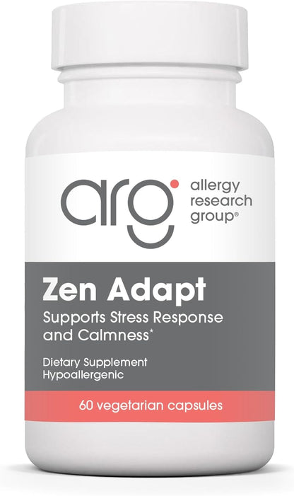 Allergy Research Group Zen Adapt – Stress Support with L-Theanine, Ashwagandha and GABA – 60 Capsules
