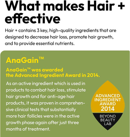 BIGVITA Hair Growth Supplement with AnaGain Nu, Biotin and Black Sesame Extract