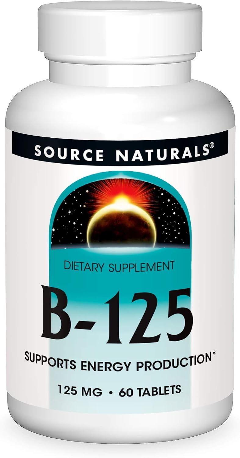 Source Naturals B-125, 125 mg B-Vitamins for Energy Metabolism Support - 90 Tablets - görsel 6