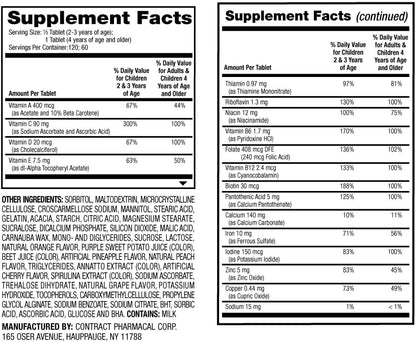 Earth's Splendor Kids Chewable Multivitamin – 60 Tablets