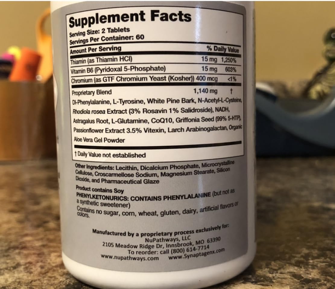 NuPathways SynaptaGenX (120 Tablets) - görsel 2