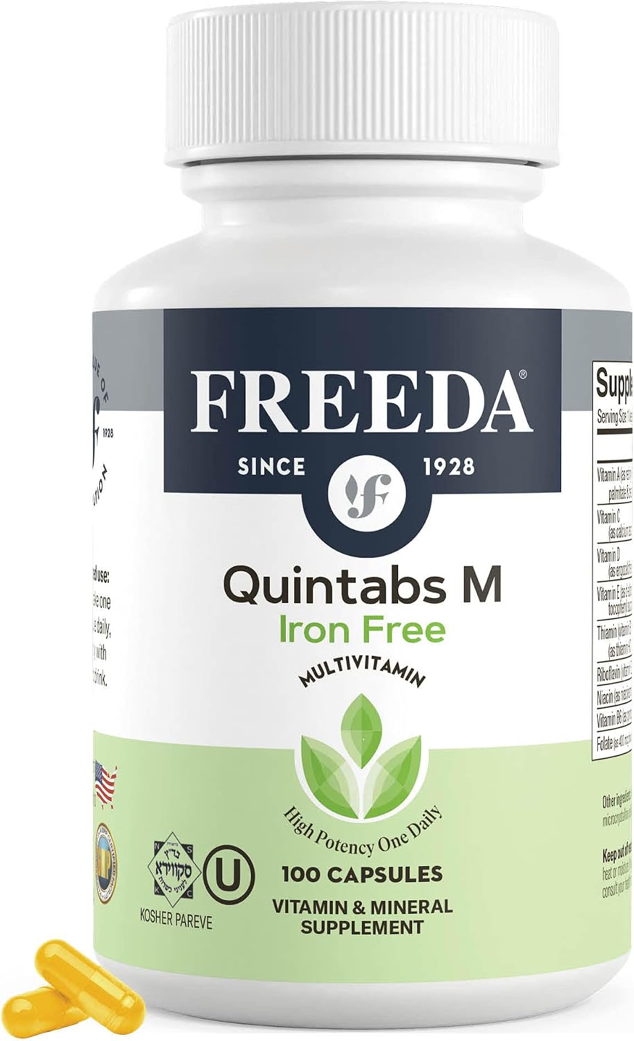 FREEDA One Daily Multivitamin Without Iron – 100 Capsules - görsel 7
