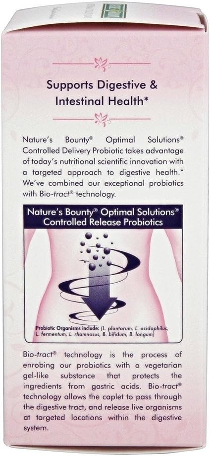 Nature's Bounty Probiotics Targeted Release Caplets, 30 Caplets (Pack of 2) - görsel 3
