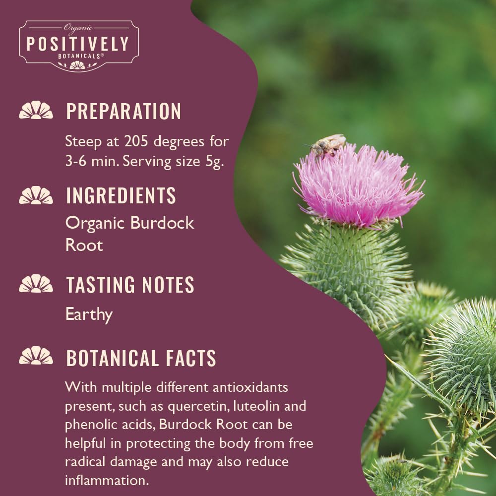 Organic Positively Botanicals Company, Burdock Root, Herbal Tea Loose Leaf Botanical, 454 g - görsel 2