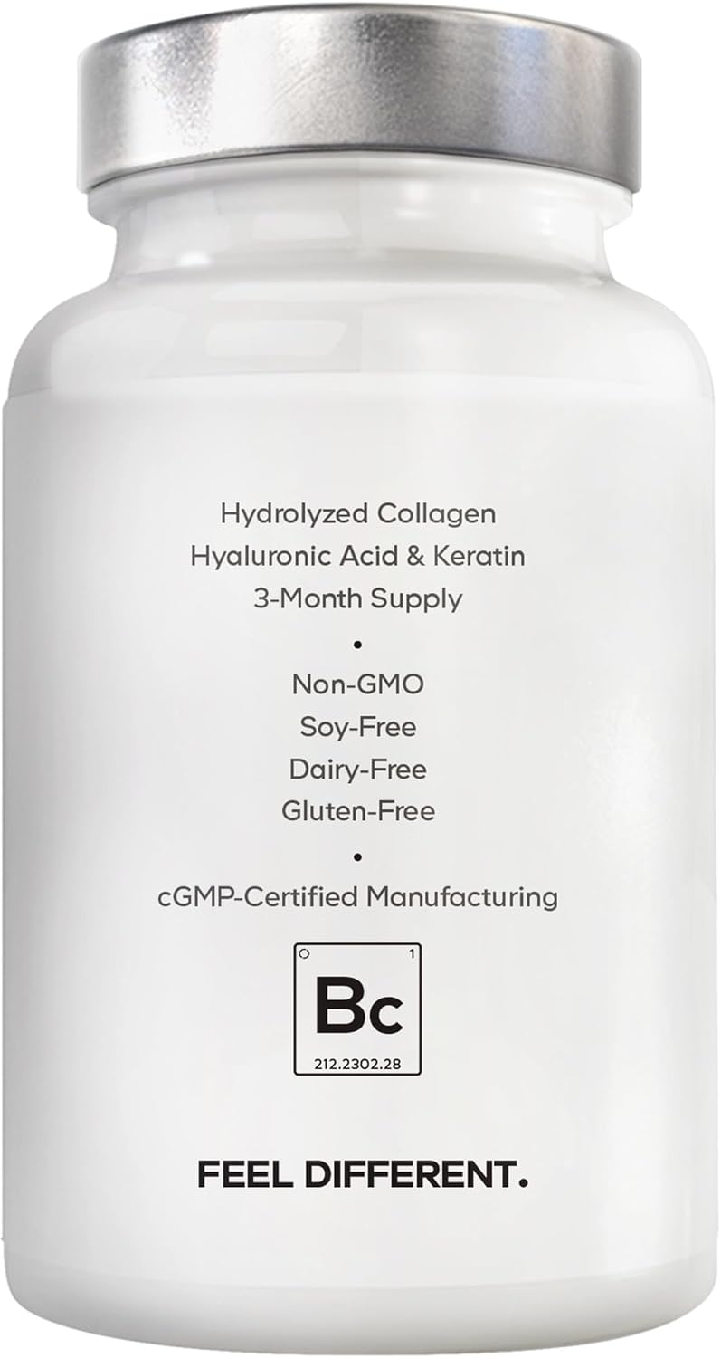 Amen Biotin Collagen Vitamins+ 10,000 mcg Biotin, 90 Capsules - görsel 9
