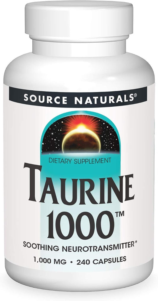 Source Naturals Taurine 1000mg – Heart & Nerve Support, 240 Capsules