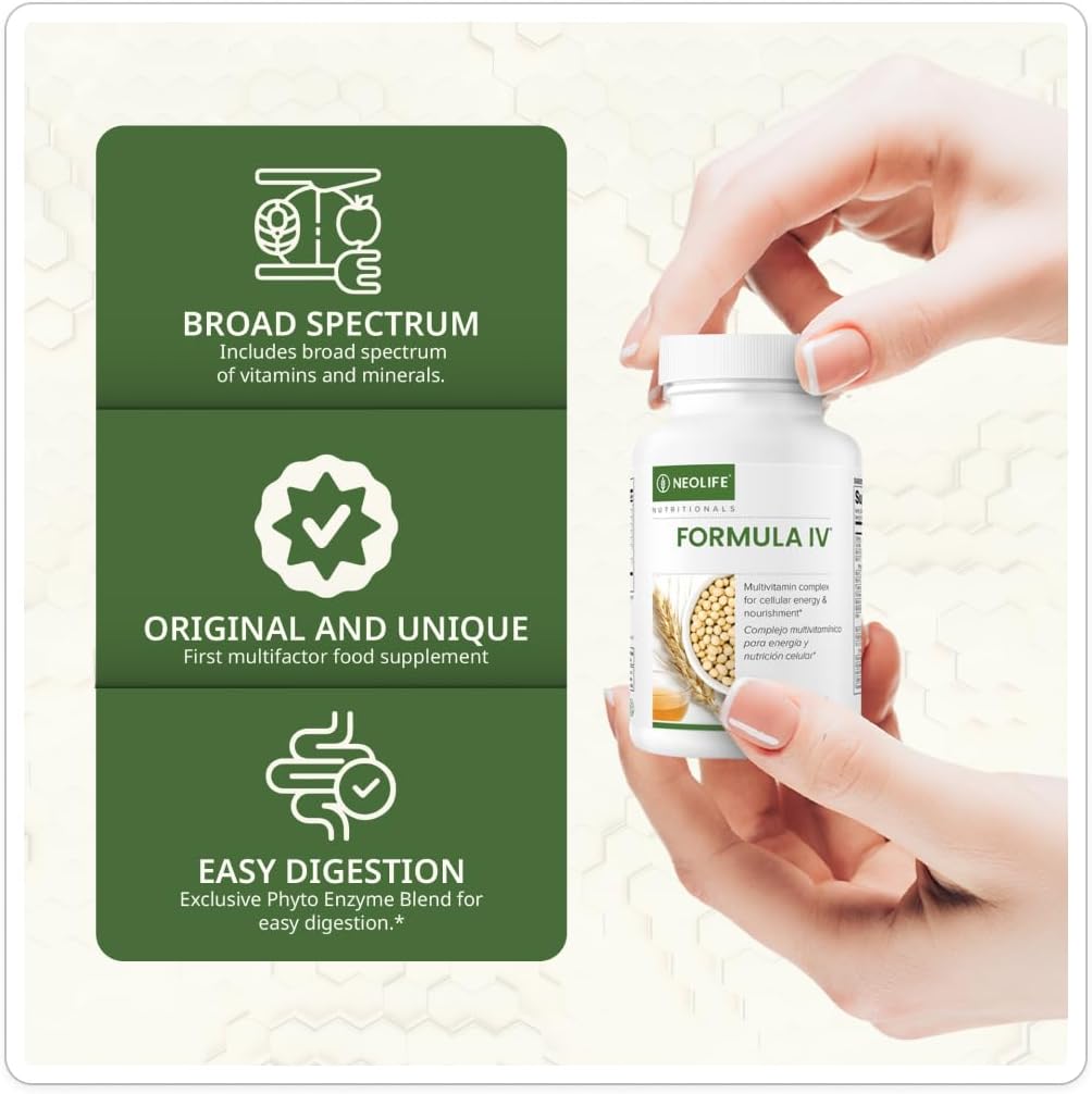NeoLife Formula IV Soft gel capsule - Multivitamin & Multi-Mineral with TRE-EN-EN Grain Blend and Phyto Enzyme Blend - 120 Soft gel capsules - görsel 2