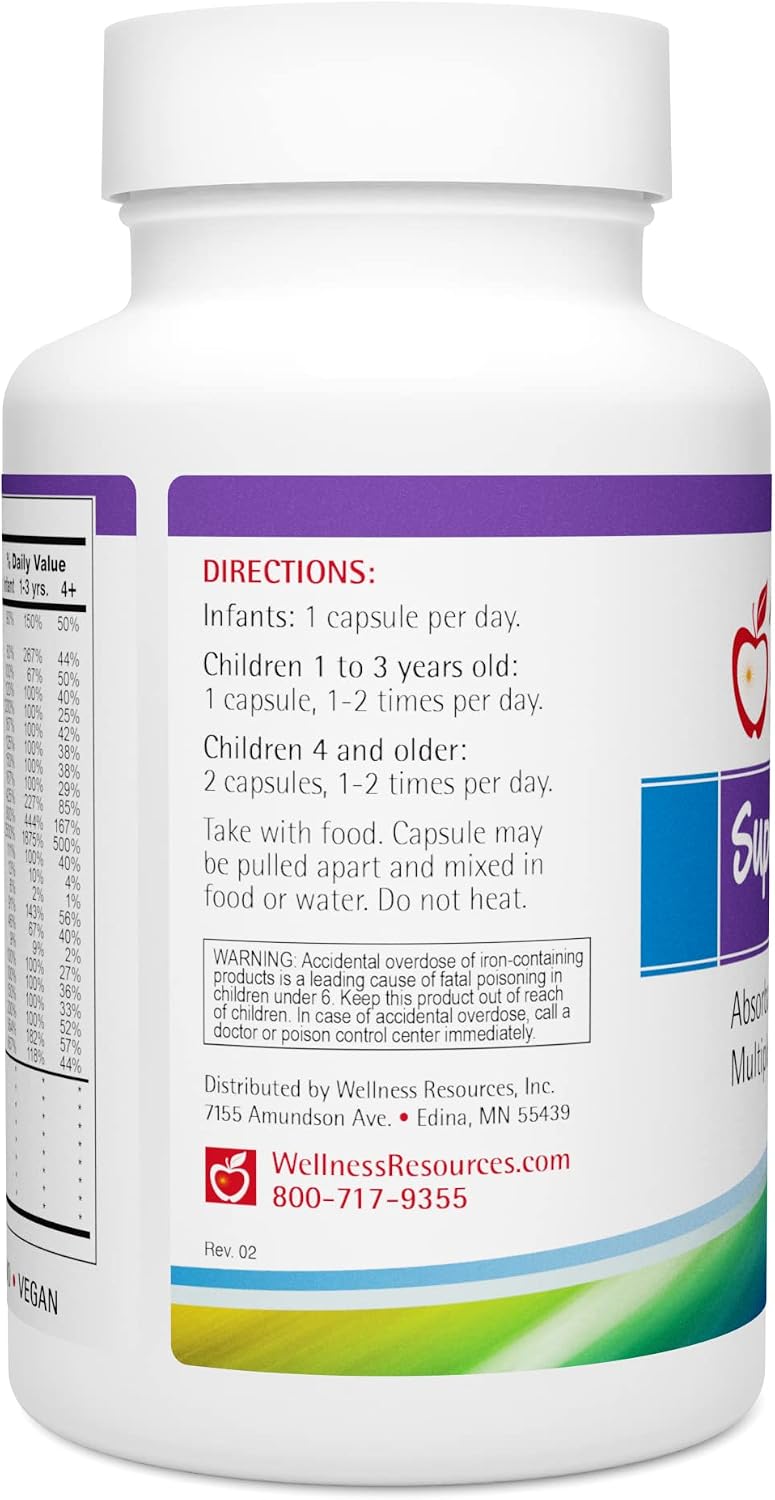 Super Mini-Multi - Children's Multivitamin with Methyl Folate, Methyl B12 and Coenzyme B Vitamins (120 Capsules) - görsel 8