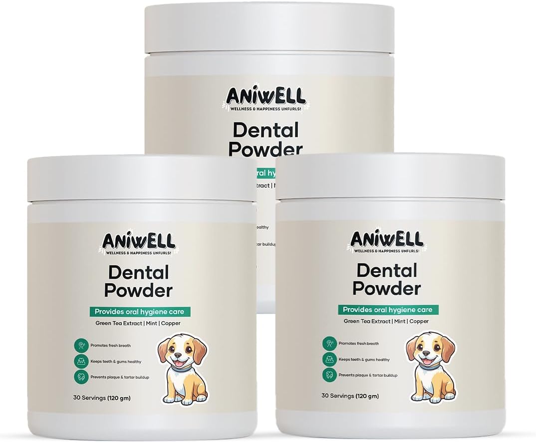 Aniwell Dog Dental Powder - Powered by Herbal Extracts for Fresh Breath and Plaque Support (Pack of 2) - görsel 9