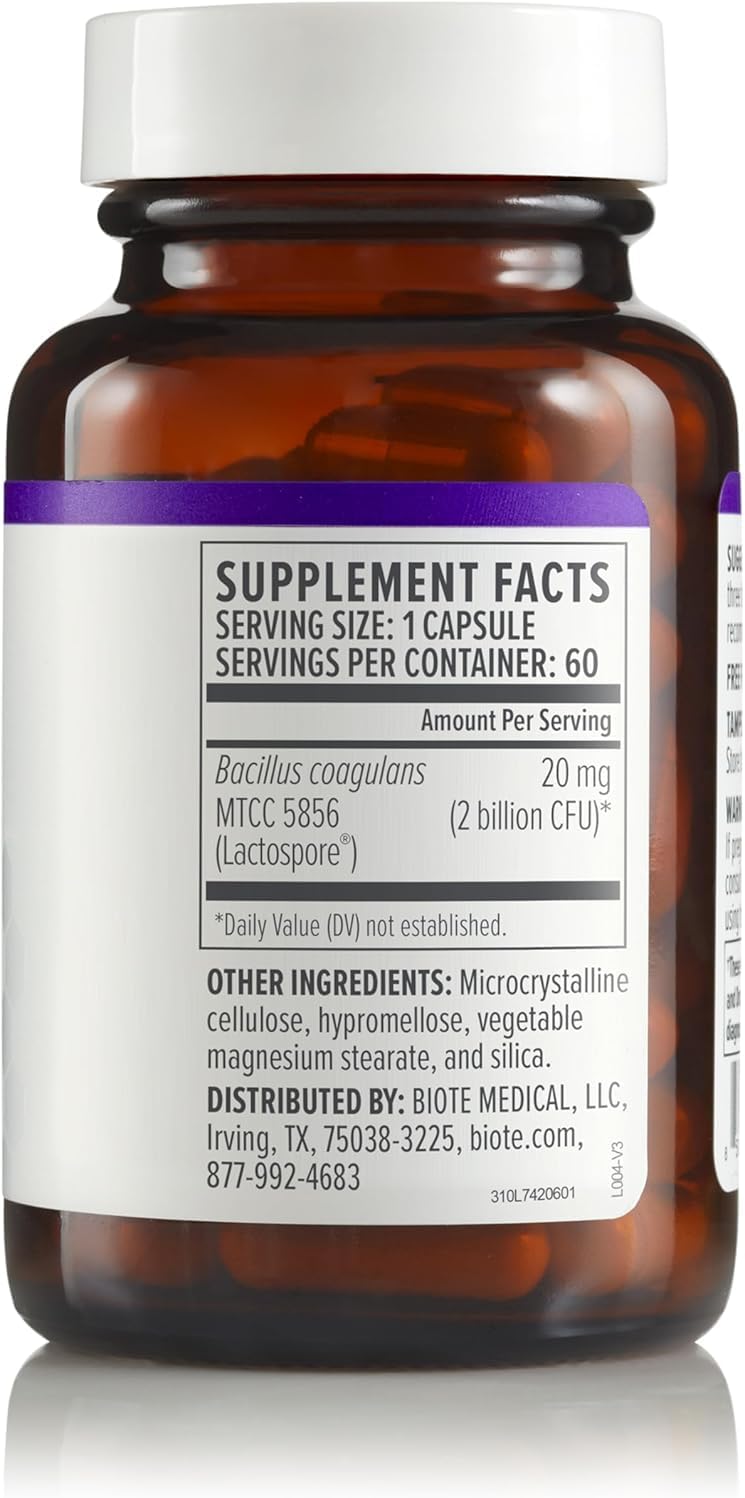 Biote Nutraceuticals Bacillus COAGULANS – Gut & Digestive (60 Capsules) - görsel 4