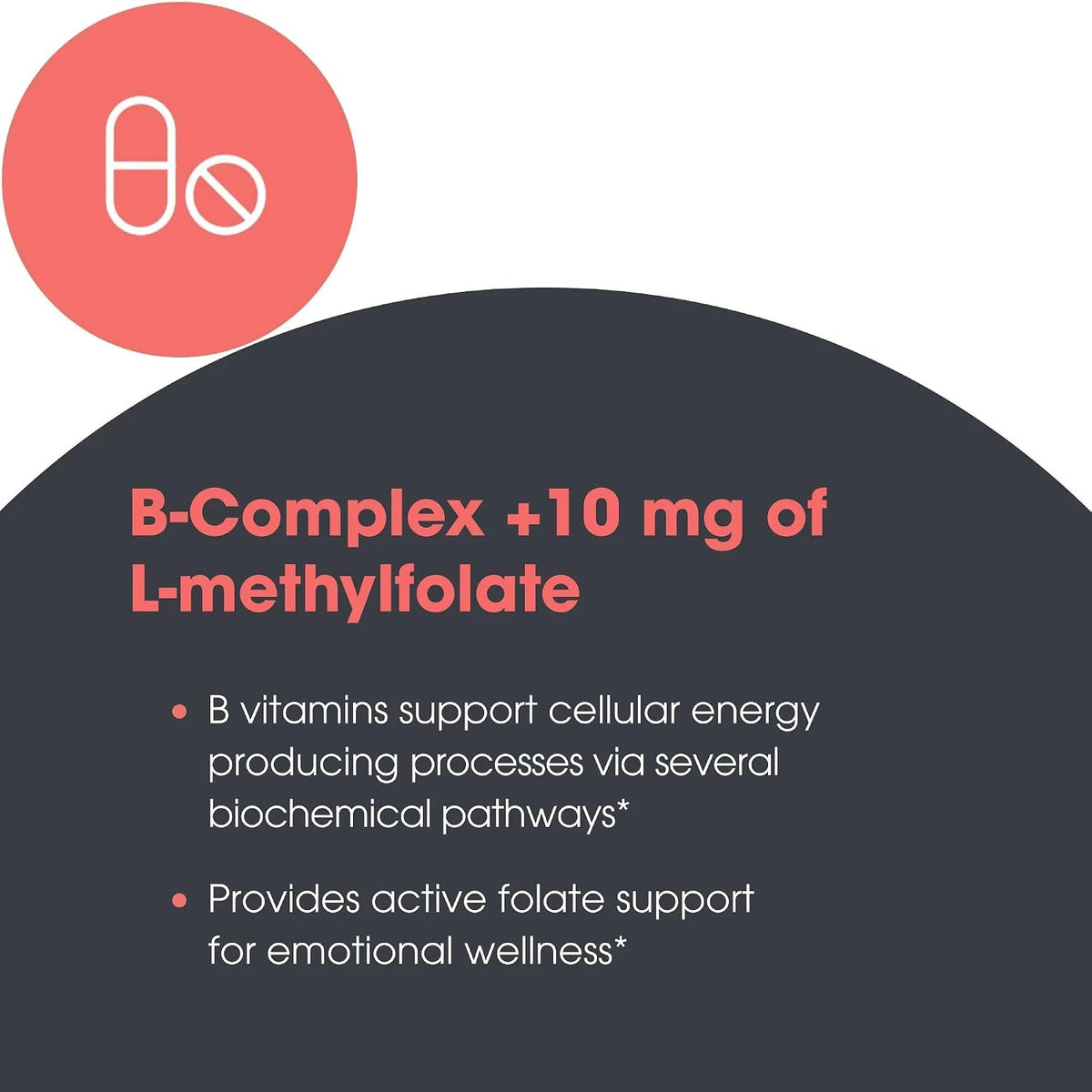 MethylPro B Complex + L-Methylfolate 10 mg - Bio-available Methylated Vitamin Blend - Supports Energy and Psychological Function - 30 Capsules - görsel 5