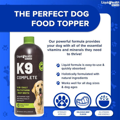 LIQUIDHEALTH K9 Complete 8-in-1 Liquid Multivitamin for Dogs (946 ml)