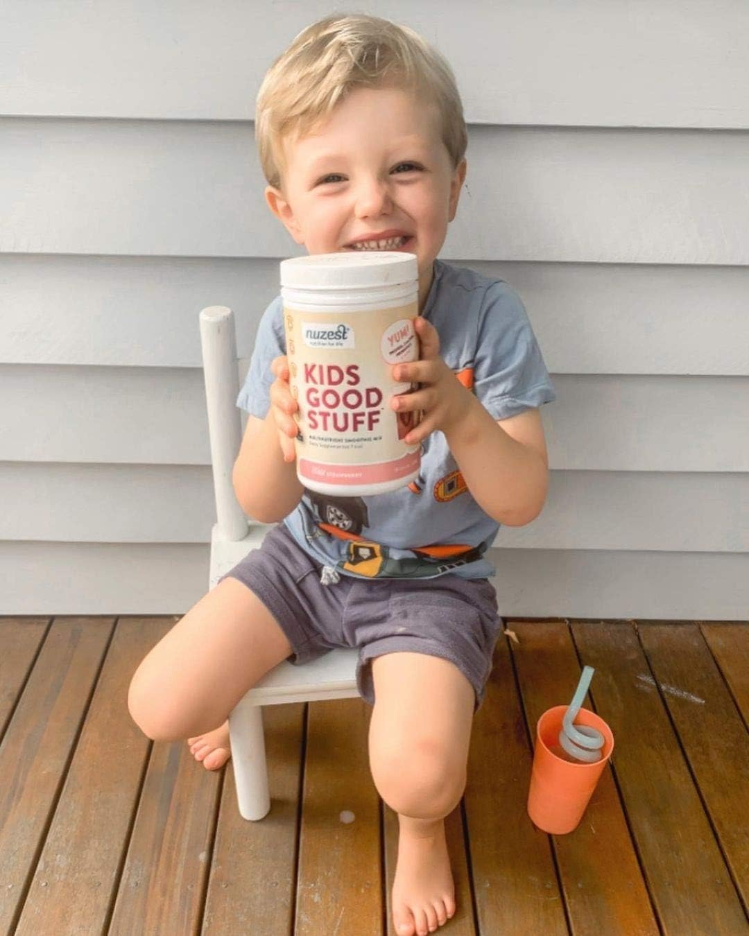 Nuzest Kids Good Stuff Vegan Smoothie Mix – Wild Strawberry – Multivitamin Supplement (225g) - görsel 9