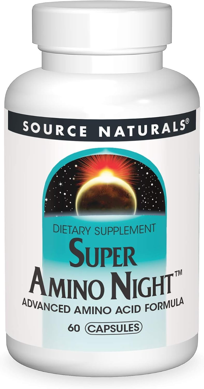 Source Naturals Super Amino Night - Advanced Amino Acid Formula - 60 Capsules - görsel 1