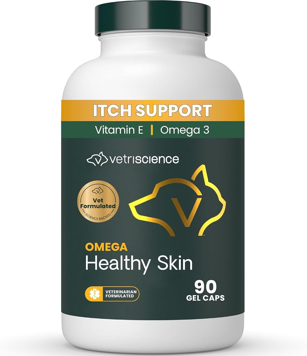 VetriScience Omega Healthy Skin and Coat Capsules for Dogs and Cats, 90 Count - görsel 1