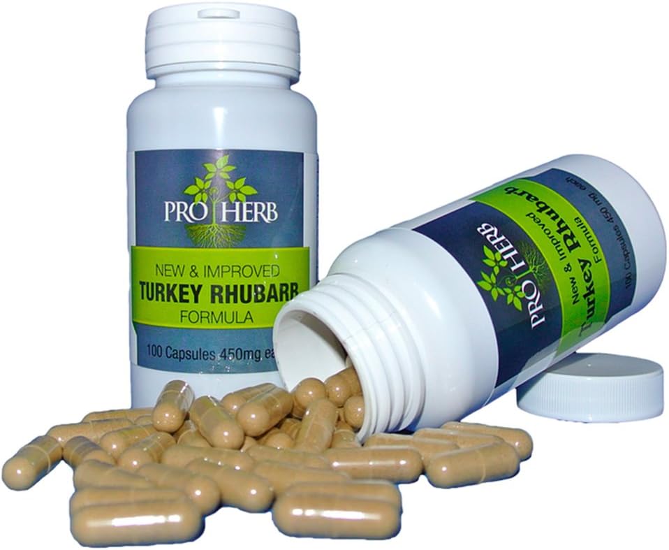 Pro Herb Turkey Rhubarb 450 mg, 100 Capsules - görsel 1