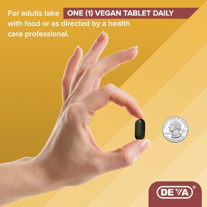 DEVA Vegan Multivitamin & Mineral Supplement with Iron - 2 Pack (90 Coated Tablets Each)