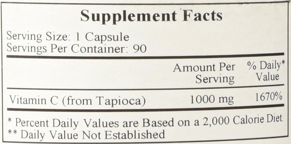 Ecological Formulae Vitamin C-1000 from Tapioca 90 Capsules - görsel 2