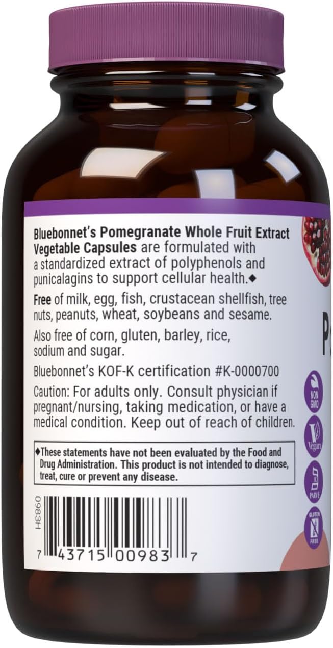 BlueBonnet Super Fruit Pomegranate Extract Supplement, 60 Capsules - görsel 3