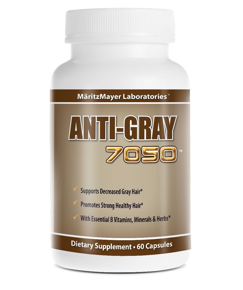 Anti-grey 7050 Hair 60 Capsules – Hair Health Supplement with B Vitamins, Minerals & Herbs - görsel 1