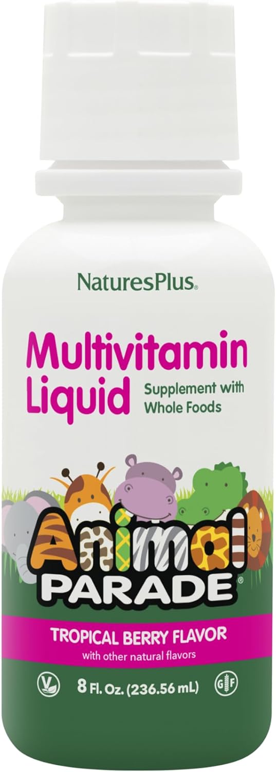 NaturesPlus Animal Parade Source of Life Children's Liquid Multivitamin, Tropical Berry, 887 ml - görsel 7