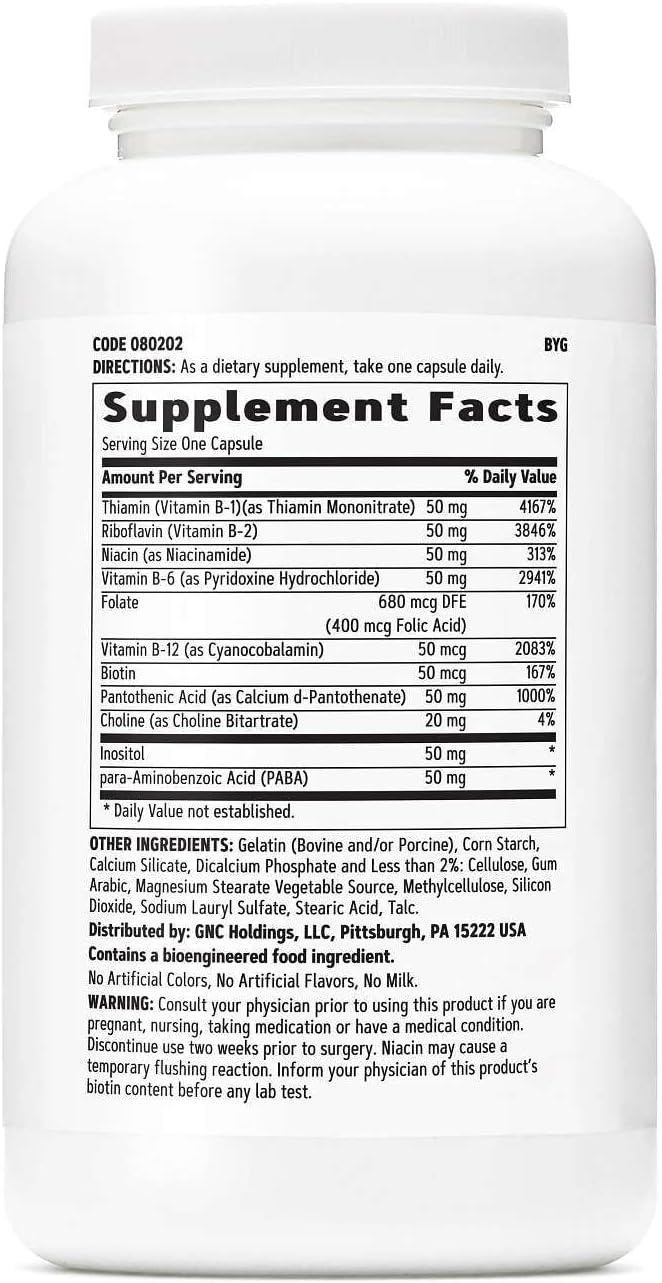GNC B-Complex 50 - 180 Capsules - görsel 2