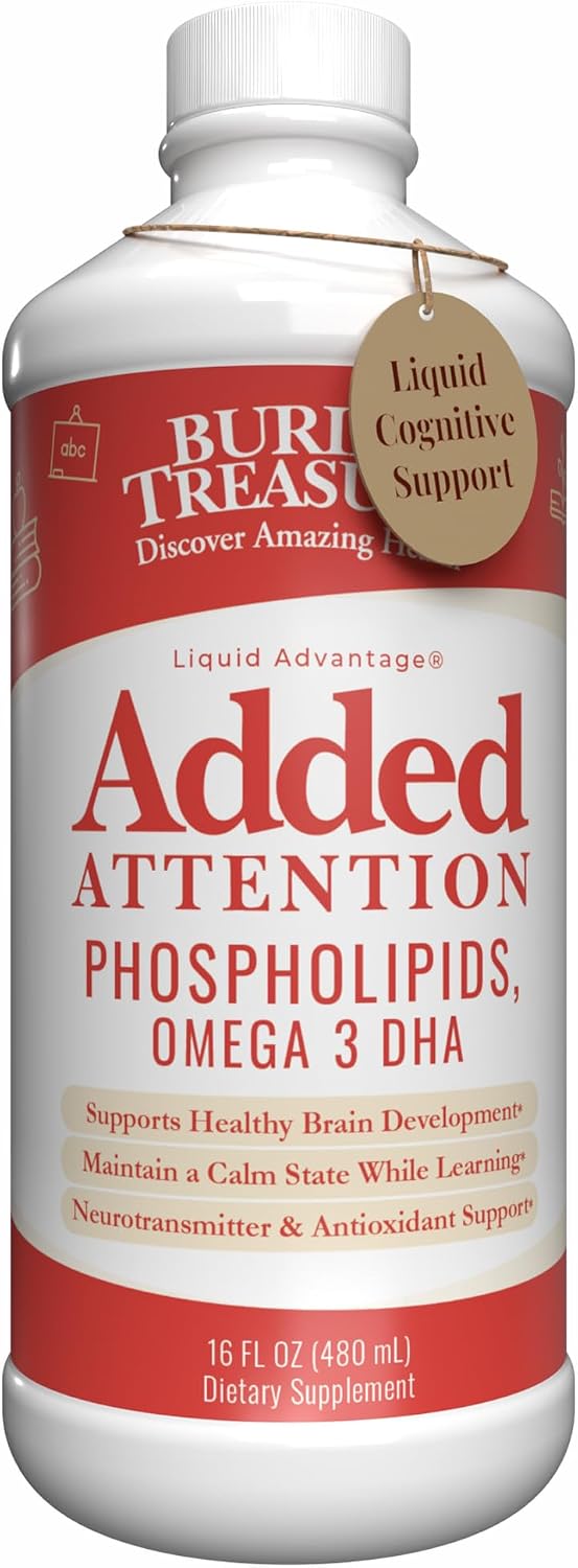 Buried Treasure Added Attention – Children's Learning Support with GABA, DHA, Vitamin B and Herbal Blend - görsel 1