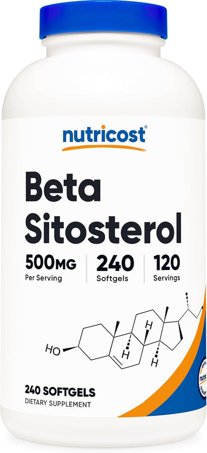 Nutricost Beta Sitosterol 240 Soft gel capsules, 500mg - Non-GMO, Gluten-free Supplement