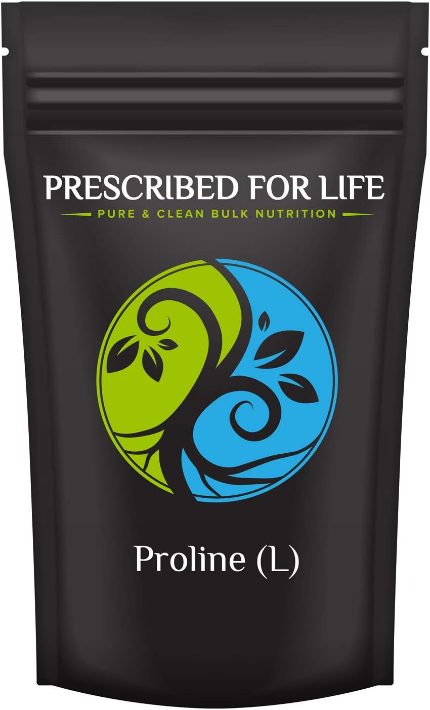 Prescribed For Life L-Proline Powder – Pure USP Granular Amino Acid (340 g / 12 oz) - görsel 1