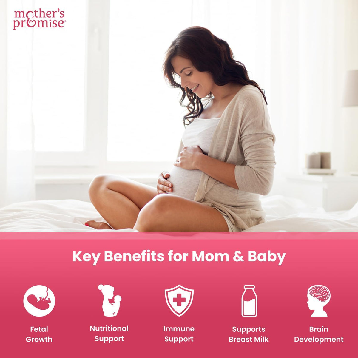 Mother's Promise Prenatal & Postnatal Multivitamin - Sugar Free Liquid with Folate, Choline & Organic Fruits for Preconception, Pregnancy & Nursing - Vegan - görsel 5