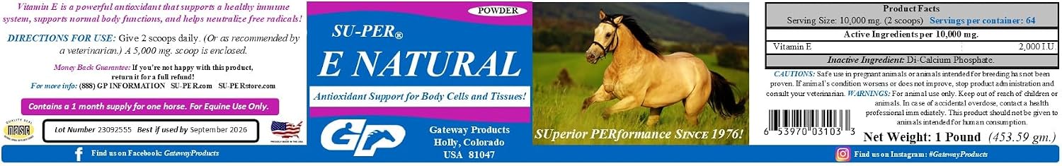 SU-PER E Natural Supplement 454 g - görsel 2