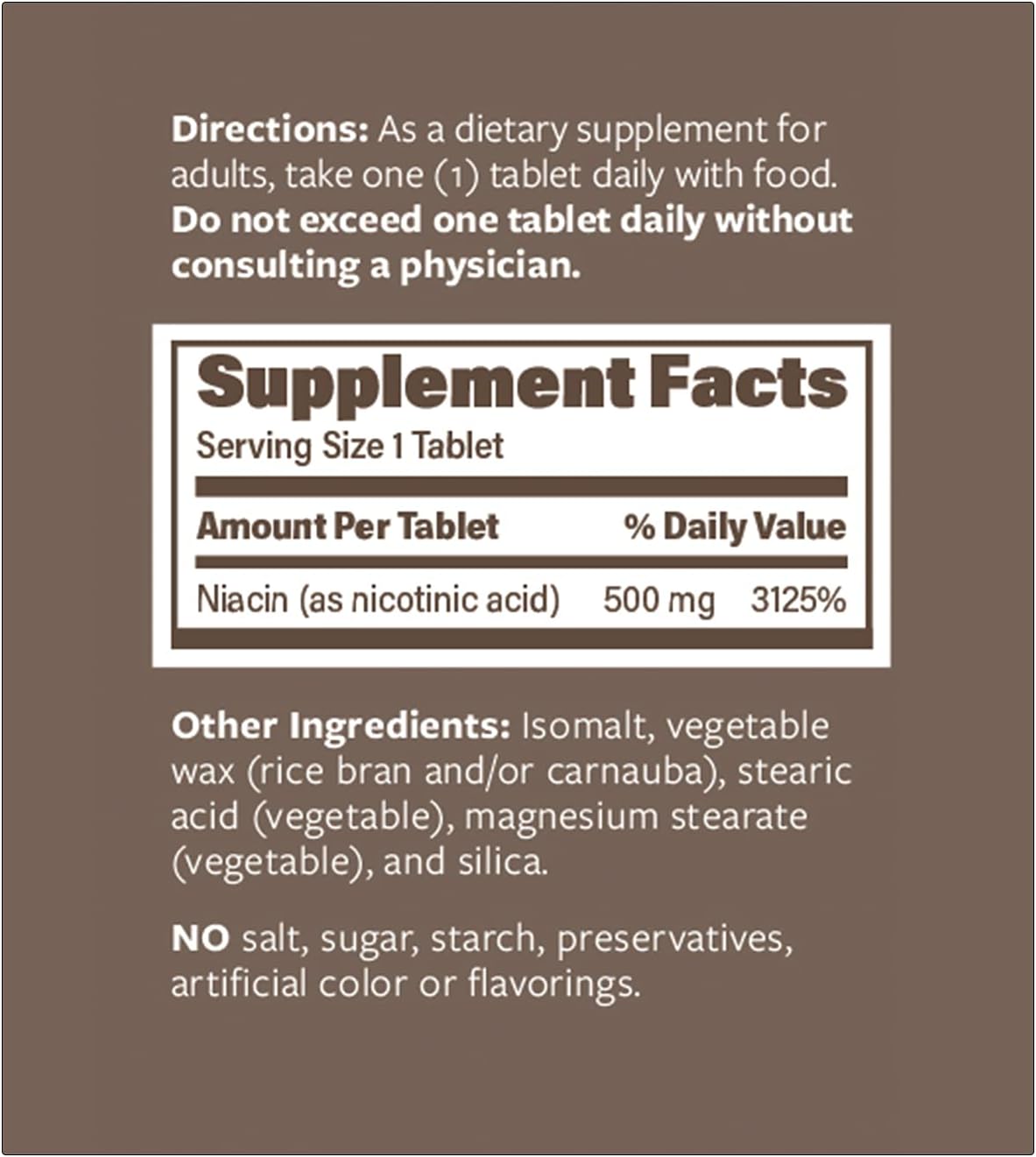 ENDUR Niacin IR 500 mg – Immediate Release Niacin (Vitamin B3) Supplement – 100 Tablets - görsel 9