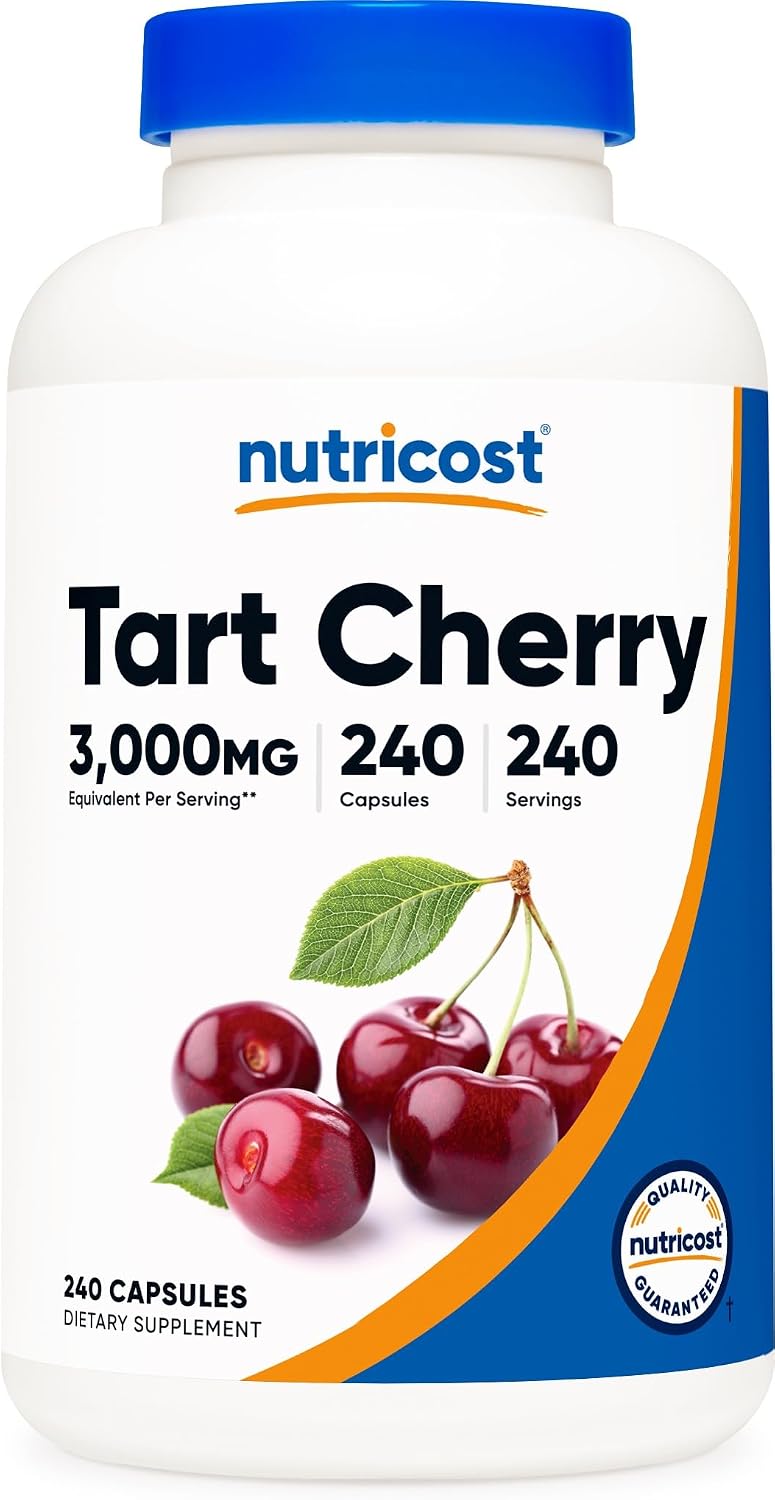 Nutricost Tart Cherry Extract 240 Vegetarian Capsules - görsel 1