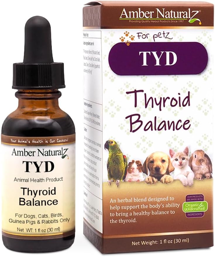 Amber NaturalZ TYD Thyroid Balance Herbal Supplement for Dogs, Cats, Birds, Guinea Pigs and Rabbits - görsel 1