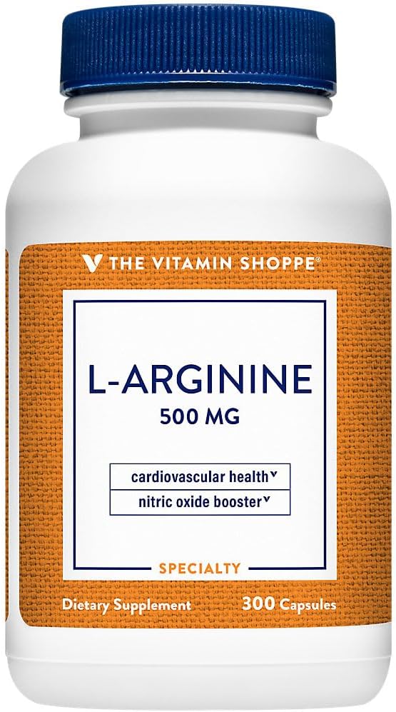 The Vitamin Shoppe L-Arginine 500mg - Nitric Oxide, Circulation & Exercise Performance Support (300 Capsules) - görsel 1