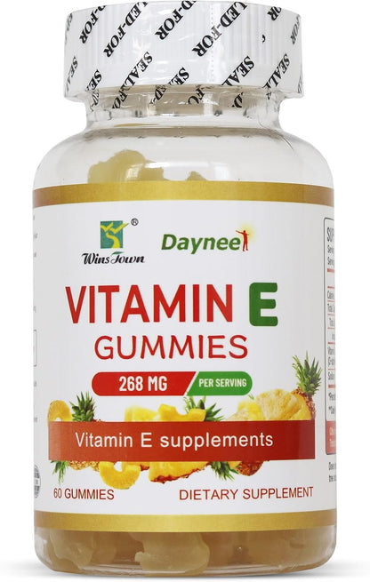 Wins Town Vitamin E Gummies 268mg (400IU), Vegan, 60 Gummies