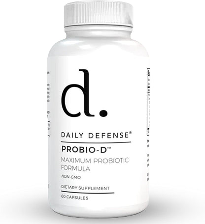 Daily Defence Probiotic Digestive Health Supplement - Daily Probiotics for Men & Women - 60 Capsules, PROBIO-D