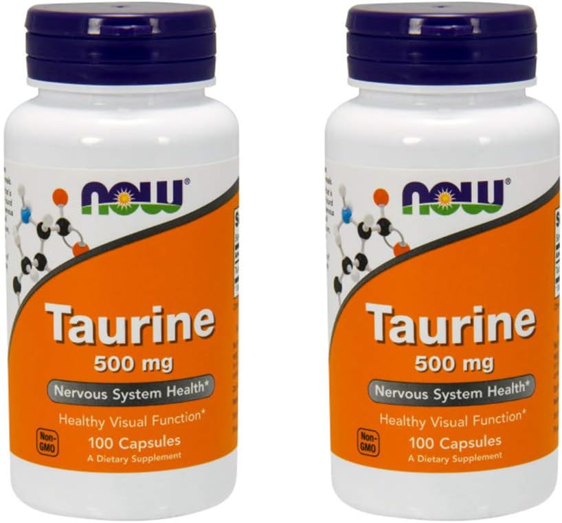 NOW Taurine 500mg, 100 Capsules (Pack of 3) - görsel 3