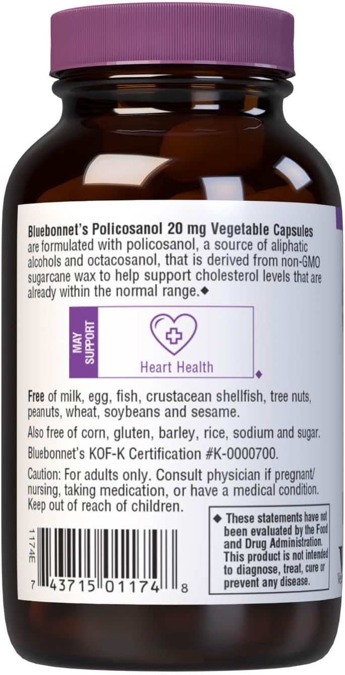 Bluebonnet Policosanol, 60 Capsules - görsel 3