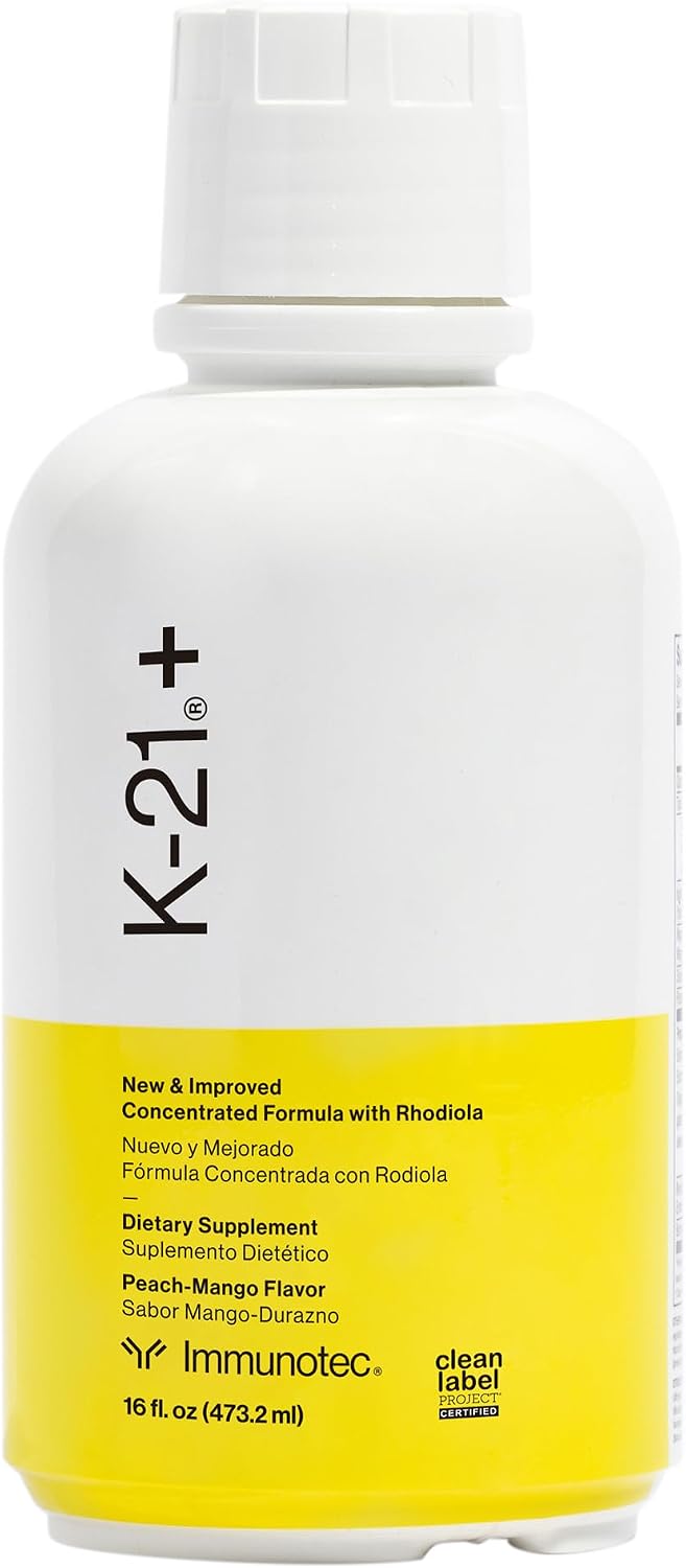 Immunotec K-21+ Adaptogen Liquid Supplement – Rhodiola Rosea + 21 Botanicals + 4 Minerals | Stress, Focus & Immune Support - görsel 1