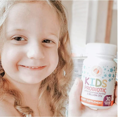Silver Fern Brand Kids Ultimate Probiotic - 2 Bottles - 30 Chewable Tablets Each - Sugar & Gluten-free - Children's Food Supplement - DNA & Survivability Verified - Digestive & Immune Support