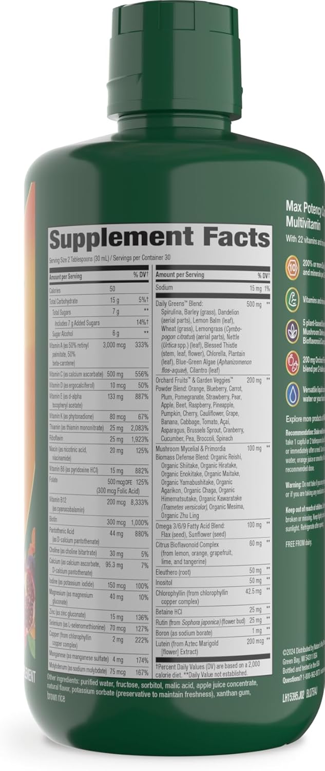 Nature's Way Alive! Max Potency Complete Liquid Multivitamin, 900 ml - görsel 9