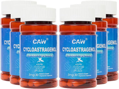 CAW Hypersorption Cycloastragenol 5 mg – Telomere Support – Enteric-Coated Capsules (90 Capsules)