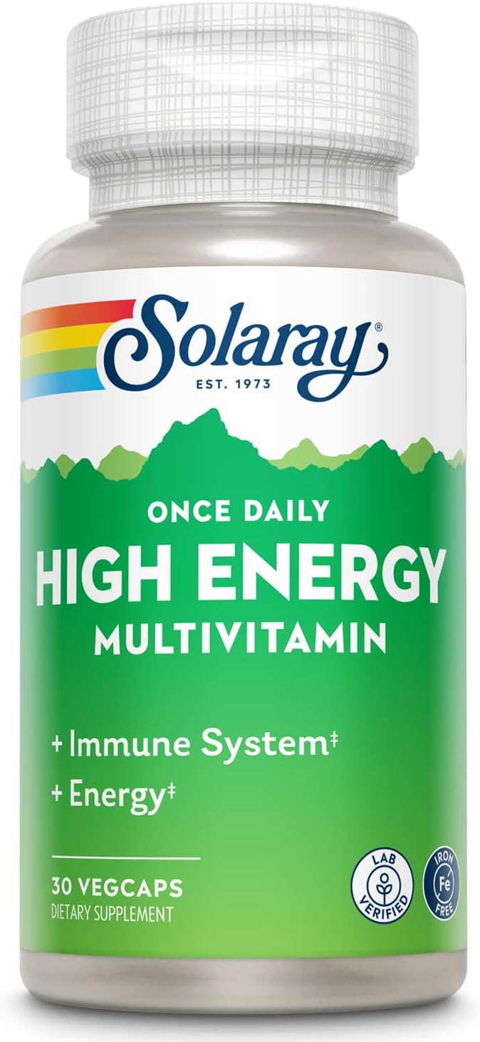 SOLARAY Once Daily High Energy Multivitamin – Vitamin B12 (as cyanocobalamin): Contributes to normal energy – Image 1